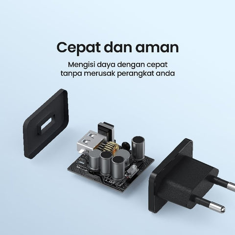 MOFIT MF10 - Fast Charge 2.4A USB Wall Charger Fast Charging - Hitam